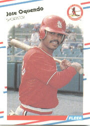 1988 Fleer Baseball Cards      044      Jose Oquendo